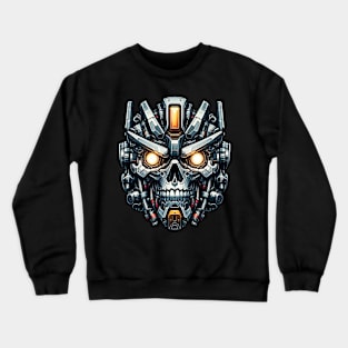 Biomech Skull S01 D37 Crewneck Sweatshirt